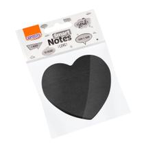 Bloco Adesivo Smart Notes Seta/Coração/Balão 70mm x 70mm Preto Com 50 Folhas - BRW