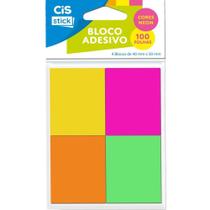 Bloco Adesivo Sticky Notes Neon 38x50mm - 100 Folhas