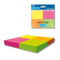Bloco Adesivo Tili Notes 38x50mm 400 folhas 4 Cores Neon Tilibra