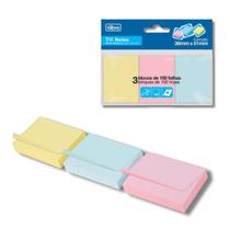 Bloco Adesivo Tili Notes 38x51mm 300 Folhas 3 Cores Tilibra