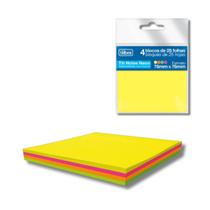 Bloco Adesivo Tili Notes 76x76mm 100 folhas 4 Cores Neon Tilibra