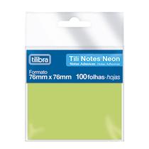 Bloco Adesivo Tili Notes 76x76mm 100 Fs Tilibra - Verde Neon