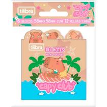 Bloco adesivo Tili Notes Capyclub 58x58mm 12 folhas com 6 unidades 390585 - Tilibra