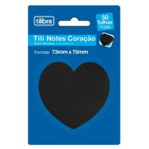Bloco Adesivo Tili Notes Coração Preto 50 Fls - Tilibra