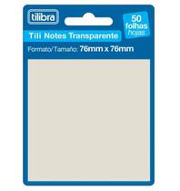 Bloco Adesivo Tilibra 76x76mm Tili Notes Adesivo Transparente Bloco Adesivo Tilibra 76x76mm Tili Notes Adesivo Transparente