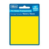 Bloco Adesivo Tilibra Tili Notes Transparente Amarelo 76x76mm 50 Fls Bloco Adesivo Tilibra Tili Notes Transparente Amarelo 76x76mm 50 Fls