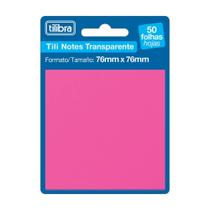 Bloco Adesivo Tilibra Tili Notes Transparente Rosa 76x76mm 50 Fls Bloco Adesivo Tilibra Tili Notes Transparente Rosa 76x76mm 50 Fls