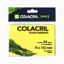 Bloco Adesivo Tipo Post-it Neon 76mm x 102mm - 100 Folhas