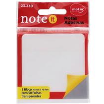 Bloco adesivo transparente 76x76 c/50 fls Molin