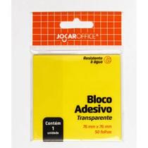 Bloco Adesivo Transparente Amarelo 76MM X 76MM 50F Jocar Office Bloco Adesivo Transparente Amarelo 76MM X 76MM 50F Jocar Office