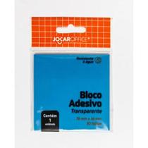 Bloco Adesivo Transparente Azul 76MMX76MM 50F Jocar Office