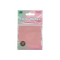 Bloco Adesivo Transparente Clear Notes - YES - Colorido/Tom Pastel - pacote com 50 folhas (Tipo Postit)