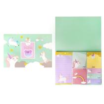 Bloco Adesivo Unicornio Feliz - Verde - FF7011 - Fofy Bloco Adesivo Unicornio Feliz - Verde - FF7011 - Fofy