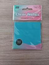 Bloco adesivo Yes 75X75mm transparente azul 50 folhas