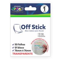 Bloco Anotações Lembrete Transparente 76mmx76mm 50 Folhas