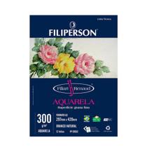 Bloco Aquarela A3 Filiperson Renaud 300g 12 Folhas Branco FP 01052 C/5