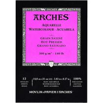 Bloco Aquarela Arches 14,8x21cm Hot Pressed 300g 12 Folhas A1795095