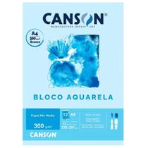 Bloco Aquarela Canson Universitário A4 300g/m² - 12 Folhas Bloco Aquarela Canson Universitário A4 300g/m² - 12 Folhas