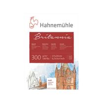 Bloco Aquarela Hahnemuhle Britannia 300g/m2 Textura Fina 17x24cm 12 Folhas