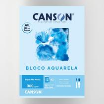 Bloco Aquarela Linha Técnica 300g A2 12 Folhas Canson