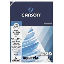 Bloco Aquarela Mix Media A2 300g Canson 12 Folhas Bloco Aquarela Mix Media A2 300g Canson 12 Folhas
