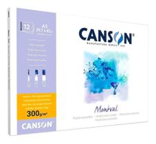 Bloco Aquarela Montval 300g A3 c/ 12 Folhas Canson Bloco Aquarela Montval 300g A3 c/ 12 Folhas Canson