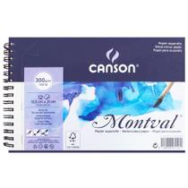 Bloco Aquarela Montval Canson 13,5x21 300g Grão Fino Espiral 60807156