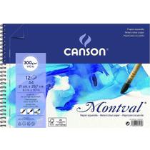 Bloco Aquarela Montval Canson A4 300g Grão Fino Espiral 60807160 Bloco Aquarela Montval Canson A4 300g Grão Fino Espiral 60807160