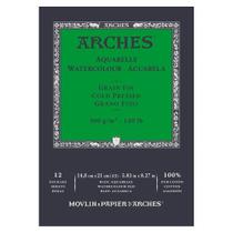 Bloco Aquarelle Arches 5090 300gr Grain Fin Canson