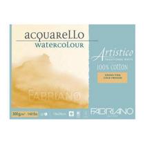 Bloco Aquarello Watercolour Grana Fina Fabriano Traditional White 18 x 26 cm 300g 20 Folhas 19100563
