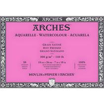 Bloco Arches Aquarelle 300 G/m² Grão Acetino Branco 18x26cm 20 Folhas