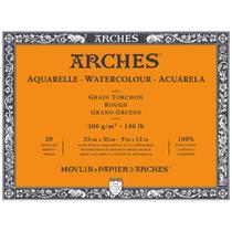 Bloco Arches Aquarelle 300 G/m² Grão Rugoso 23x31cm Branco 20 Folhas