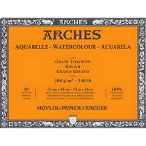 Bloco Arches Aquarelle 300 G/m² Grão Rugoso 31x41cm Branco 20 Folhas