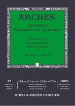 Bloco Arches Aquarelle Grao Fino 14,8X21cm A5 300g 12 Folhas