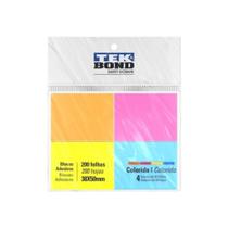 Bloco Auto Adesivo 4 Cores - Tek Bond Bloco Auto Adesivo 4 Cores - Tek Bond