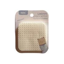 Bloco Auto Adesivo Gatinho e Bolinhas - Branco e Azul