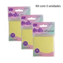 Bloco Auto Adesivo Memo Removível Amarelo Bloco Auto Adesivo Memo Removível Amarelo