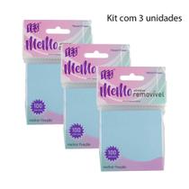 Bloco Auto Adesivo Memo Removível Azul (kit com 3 unidades) Bloco Auto Adesivo Memo Removível Azul (kit com 3 unidades)