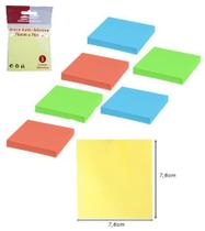 Bloco auto adesivo / sticker para recado quadrado com 100 folhas colors - Rio Master