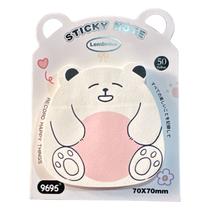 Bloco Auto Adesivo Urso Kawai - Branco