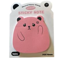 Bloco Auto Adesivo Urso Kawai - Rosa Bravo