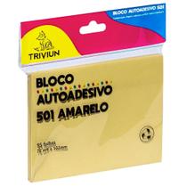 Bloco Autoadesivo 501 Amarelo Triviun 76mm x 102mm