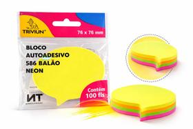 BLOCO AUTOADESIVO BALÃO NEON 76x76 mm 100 FLS BLOCO AUTOADESIVO BALÃO NEON 76x76 mm 100 FLS