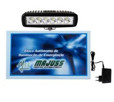 Bloco Autônomo de Emergência Led 18W com Bateria 12V Bloco Autônomo de Emergência Led 18W com Bateria 12V
