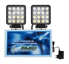 Bloco Autônomo de Led 96W Compacto Com Bateria Bloco Autônomo de Led 96W Compacto Com Bateria