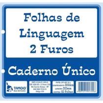 Bloco Caderno Único 2 Furos 50 Folhas Linguagem - Tamoio