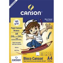 Bloco Canson 140 g/m² 20 Fls A4 Branco