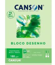 Bloco Canson A3 Branco 20 Folhas Desenho 180g/m²