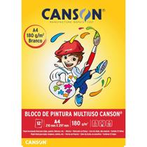 Bloco Canson A4 - Pintura Infantil Multi Técnicas 180g/m2