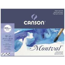 Bloco Canson Aquarela Montval 12 Folhas 24x32cm 300g/m²